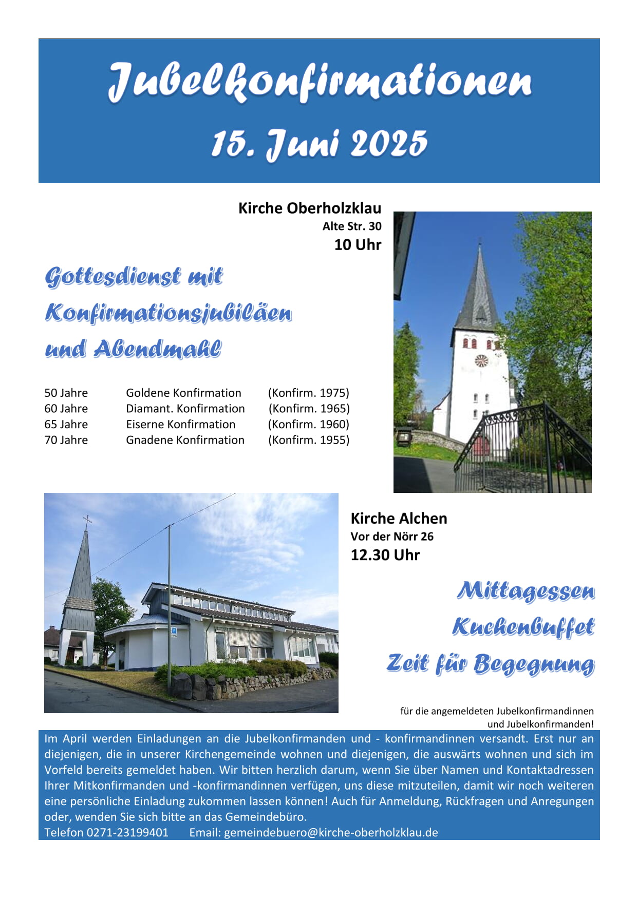 Jubelkonfirmation 15.06.25