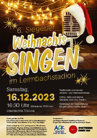 Weihnachts-Singen im Leimbachstadion