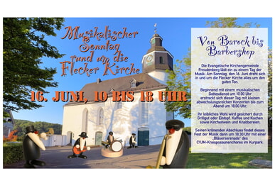 Musikalischer Sonntag rund um die Flecker Kirche 16. Juni | 10 bis 18 Uhr