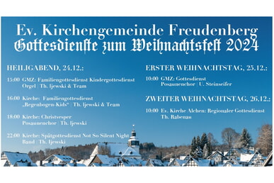 Weihnachtsgottesdienste 2024