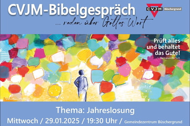 CVJM-Bibelgespräch 29. Januar | 19.30 Uhr GMZ