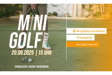 Minigolftunier 20. September | 15.00 Uhr Ev. Jugend Freudenberg