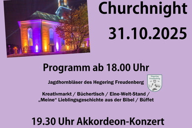 Churchnight 31. Oktober | ab 18.00 Uhr Ev. Kirche Oberfischbach