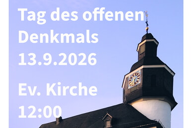 Tag des offenen Denkmals13. September | 12 Uhr Ev. Kirche, Krottorfer Str. 19a