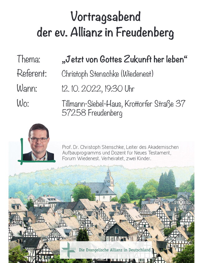 Vortragsabend der Ev. Allianz in Freudenberg