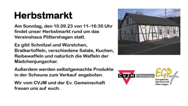 Herbstmarkt Plittershagen