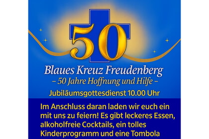 50 Jahre Blaues Kreuz<br>Jubil&auml;umstag 28. Juni<br>GMZ, M&uuml;hlenstr. 25