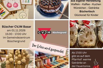 B&uuml;scher CVJM Basar<br>1. November | 15-17 Uhr<br>GMZ, M&uuml;hlenstr. 25