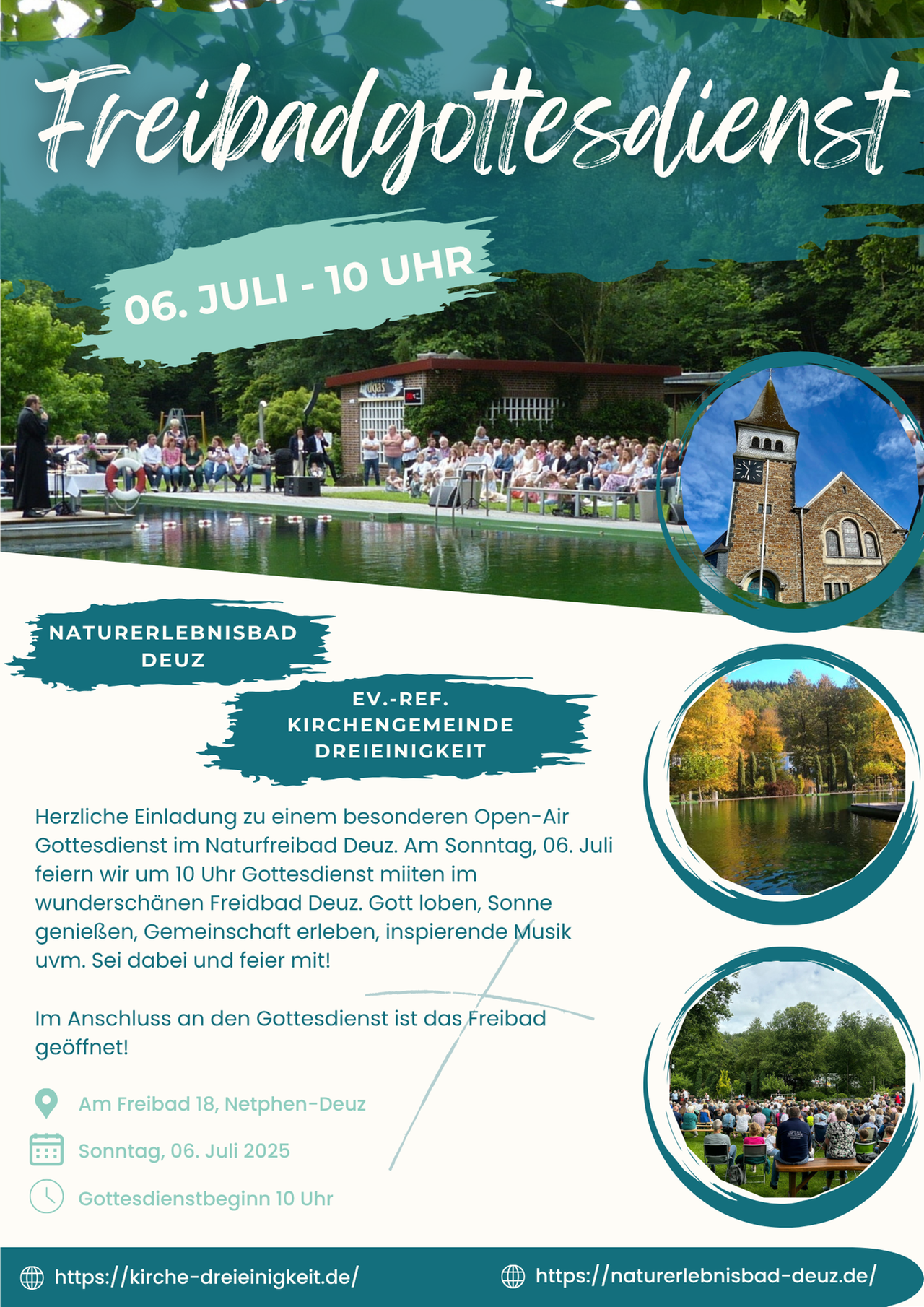 Plakat Freibadgottesdienst
